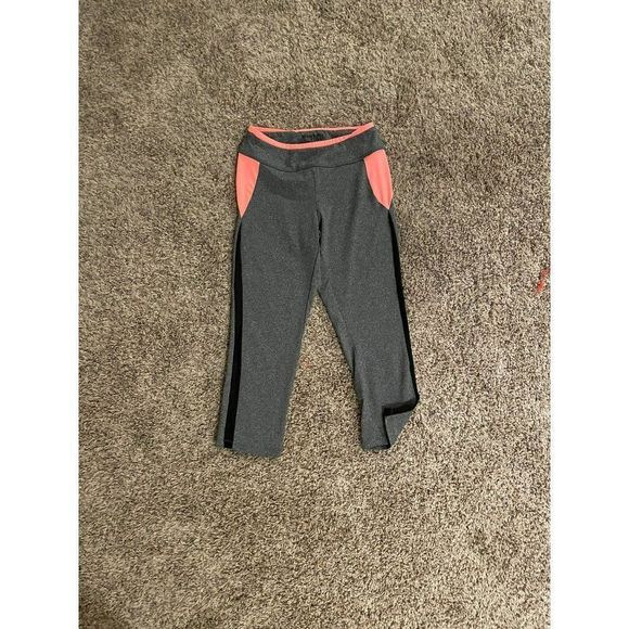 Workout Women's Grey Yoga Athletic Stretch Leggings & exercise tights Size small - Picture 3 of 11